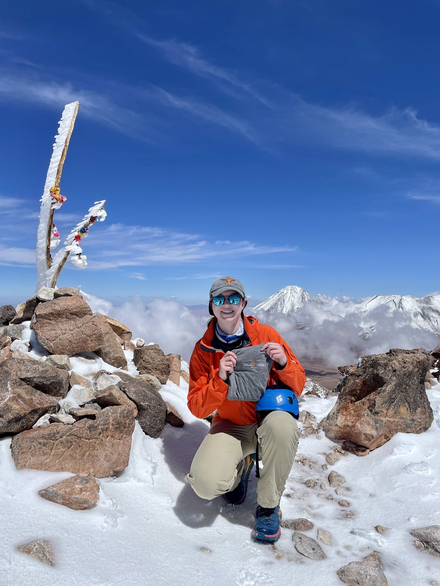 Hook ‘Em from 18,400 feet! Dr. Duckworth repping Texas Ortho at the Cerro Toco volcano in San Pedro de atacama, Chile!