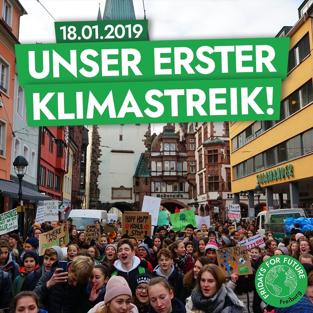 Heute vor 3️⃣ Jahren war unser erster großer Klimastreik in Freiburg! #allefürsklima