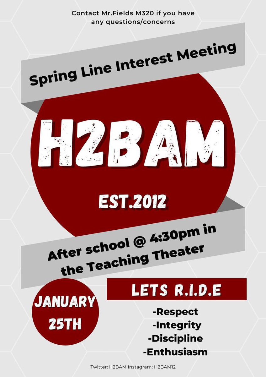 It’s almost that time fellas! If you are interested in joining <a href="/H2BAM/">H2BAM</a> mark the date down on your calendar.