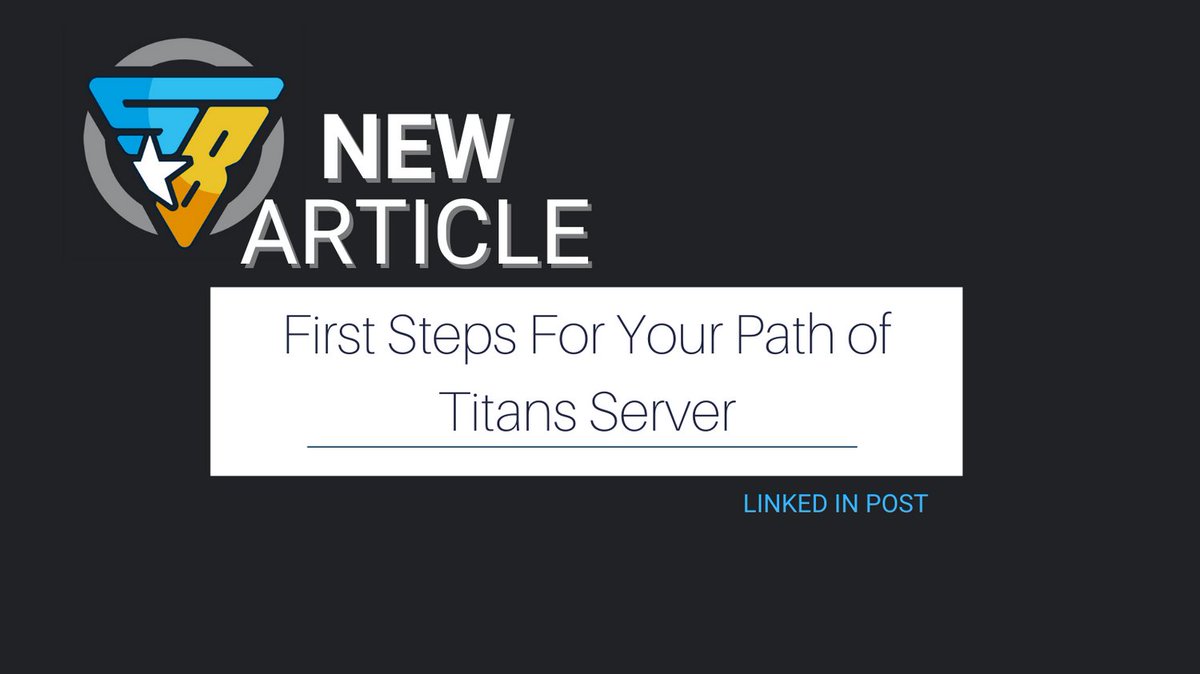 ServerBlend's tweet image. New Article! help.serverblend.com/en/article/fir…
#pathoftitans #pathoftitansserver