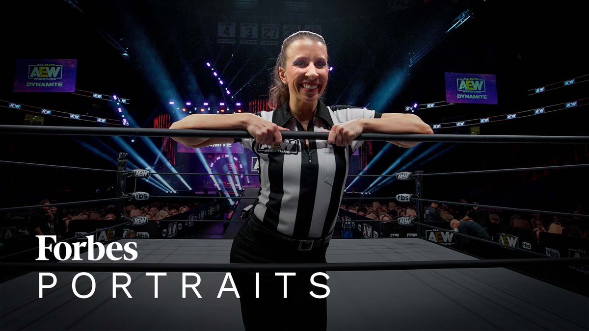 Two weeks ago @Forbes followed me backstage at @AEW to get a behind-the-scenes look at what the day in the life of a lady ref looks like. Big thanks to them for putting together this awesome piece, and giving me the opportunity to tell my story. 📺 youtu.be/iUa4WAZp7U0