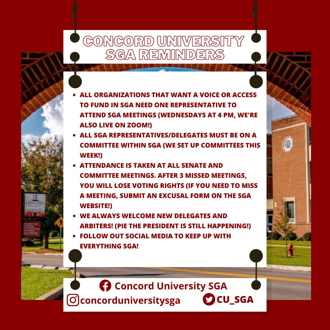 Hope everyone is enjoying their snow day! Here are some reminders for SGA, from SGA. We hope to see as many people at the meeting tomorrow as we can!
