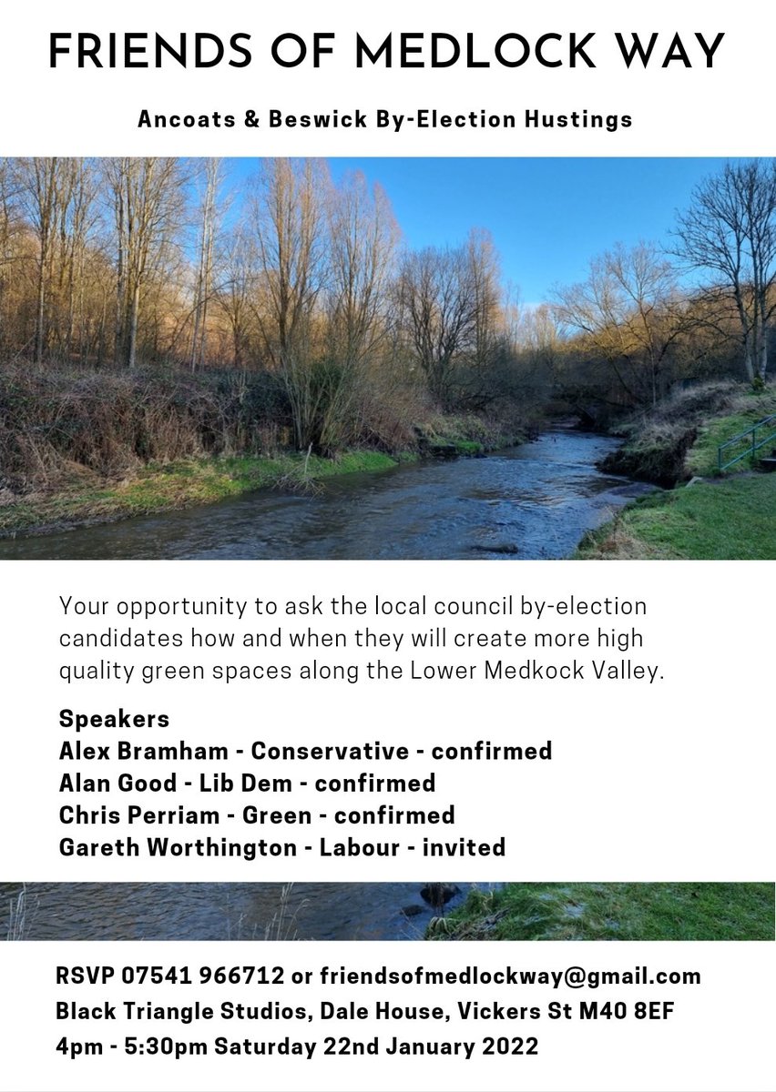 Candidates should be answerable their the electorate. Hope y'all can make it.

#MedlockValley
#AncoatsandBeswickbyelection
#Ancoats
#AncoatsandBeswick