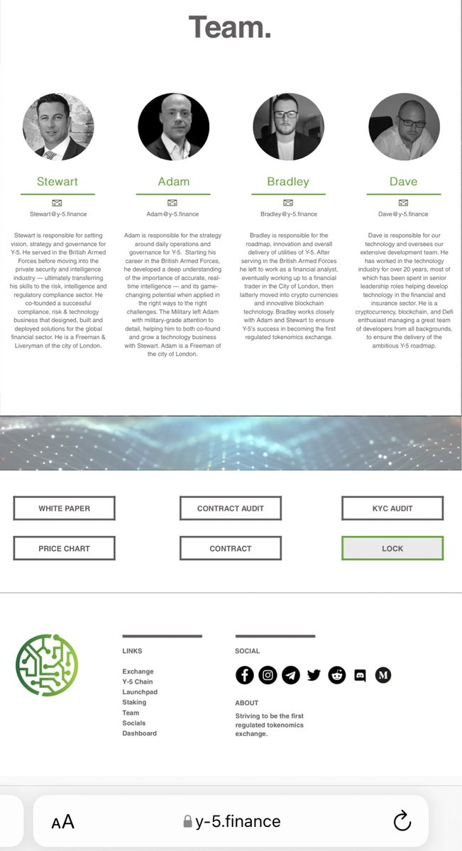 THEWillWallace1's tweet photo. Check out the new website and the bios of the leadership team over at @Y5Token1

#Y5Chain 
#Y5TokenomicsExchange 
#Y5Finance 
#TheFutureOfMoney https://t.co/wbQ7ltLKvg