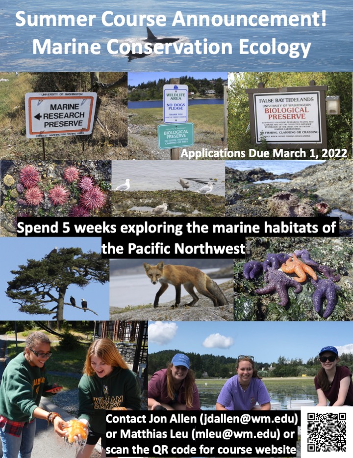 Jon Allen (@allenlabwm) on Twitter photo Want to learn about Marine Conservation Ecology in one of the most incredible natural settings in the world? Consider our course <a href="/MarineBiol_FHL/">Friday Harbor Labs</a>
Details here: fhl.uw.edu/courses/course… Want to learn about Marine Conservation Ecology in one of the most incredible natural settings in the world? Consider our course <a href="/MarineBiol_FHL/">Friday Harbor Labs</a>
Details here: fhl.uw.edu/courses/course…