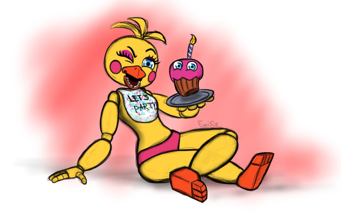 97EmilS's tweet photo. ALRIGHT! Here! I did a quick drawing of Toy Chica! 💖💕✨🐤💝^w^
Hope you like it! ^^
#ToyChica #fnaf #fnaf2 #emisie https://t.co/j1FKlFdnYl
