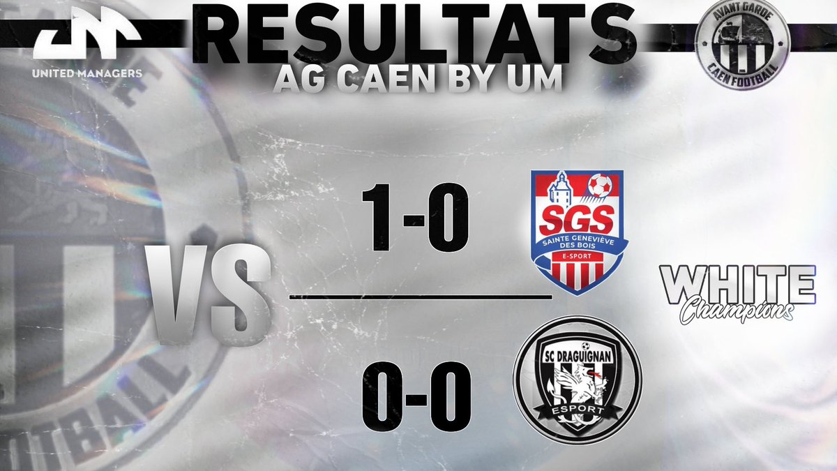 AG Caen by UM (@um_efoot) on Twitter photo Résultats session :
EFL White J5 & J6 <a href="/eSportFA_FR/">ESPORT FOR ASSOCIATIONS</a> 🏆
✅ 1-0 🆚 @SGS_eSport
🤝 0-0 🆚 @DraguignanbyPuR
4/6 points ce soir, 2 clean sheet ⚡️
#ESPORTFA22 <a href="/UM_eFoot/">AG Caen by UM</a> Résultats session :
EFL White J5 & J6 <a href="/eSportFA_FR/">ESPORT FOR ASSOCIATIONS</a> 🏆
✅ 1-0 🆚 @SGS_eSport
🤝 0-0 🆚 @DraguignanbyPuR
4/6 points ce soir, 2 clean sheet ⚡️
#ESPORTFA22 <a href="/UM_eFoot/">AG Caen by UM</a>