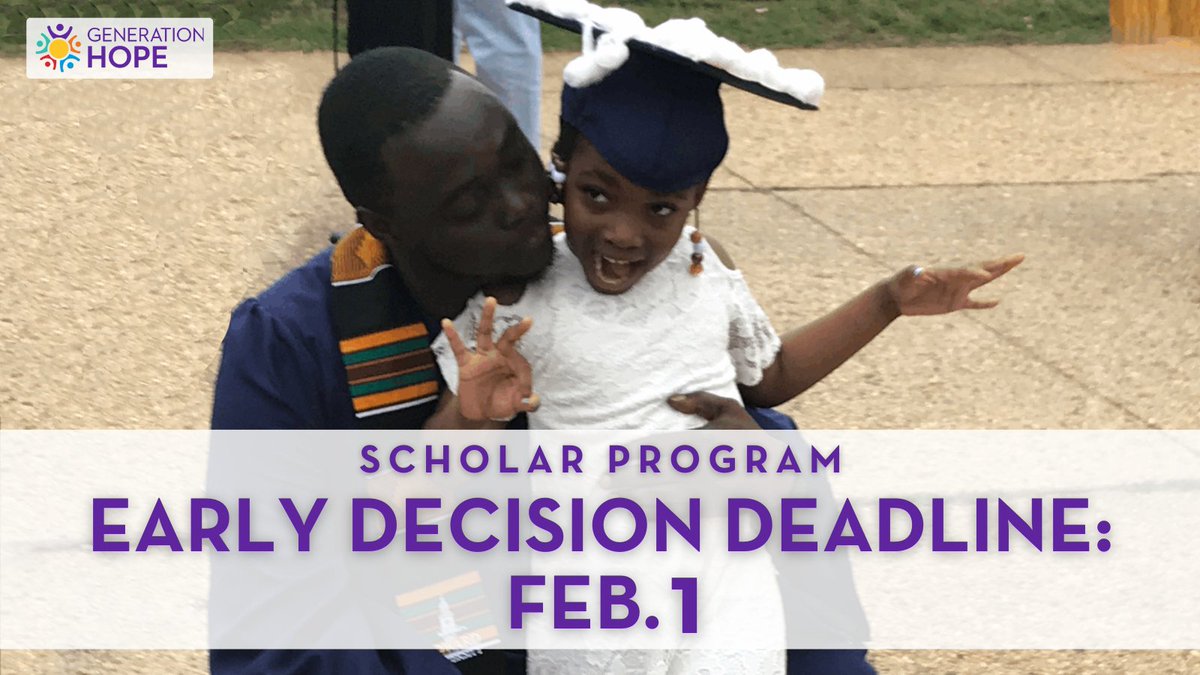 Calling #TeenParents attending or planning to attend college in the DMV! The Early Decision deadline for our Scholar Program is right around the corner. Apply by February 1st. Learn more about the wraparound support our Scholar Program provides &amp; apply at utm.guru/uecjh