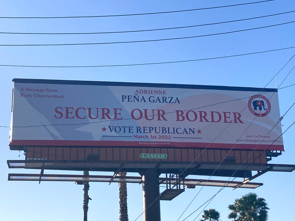 Julio_Rosas11's tweet photo. .@HidalgoCoGOP messaging in the Rio Grande Valley that is sure to resonate with voters considering the border crisis has been very prevalent around here: https://t.co/5cWsOL9qoJ