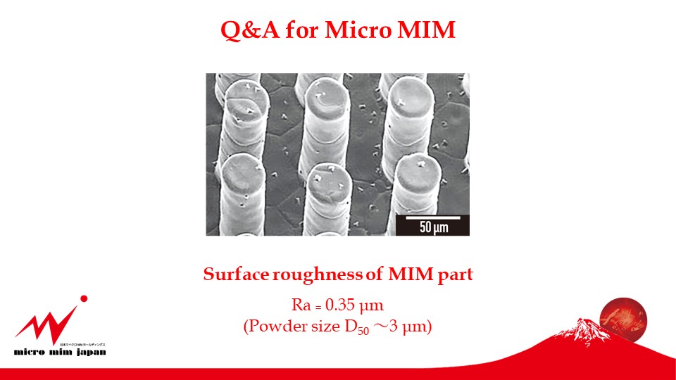 One of the most popular questions for micro MIM is the level of surface roughness that can be achieved.Ra = 0.35 μm with the powder size D50 about 3 μm 
bit.ly/3qMFnKg 

#mim #micrometalparts #micromim #metalinjectionmoulding #precisionparts #surfaceroughness