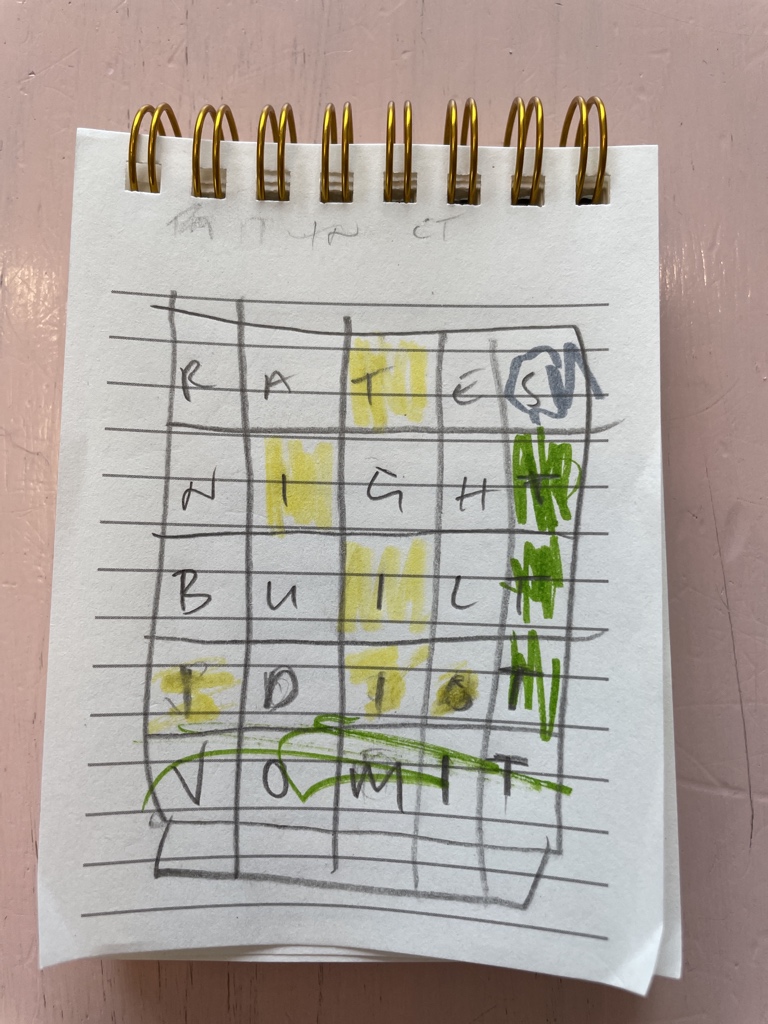 workandtumble's tweet photo. Daughter wordle 001 5/6 https://t.co/FdjcCZOWMe