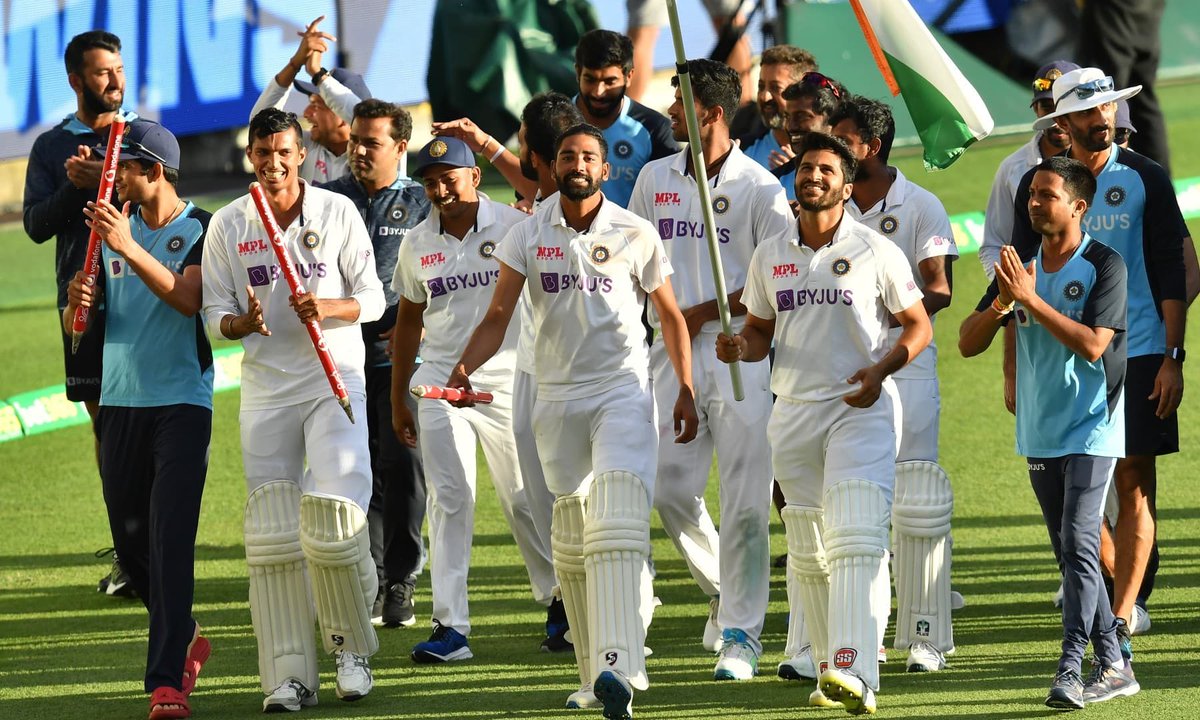 Hazlewood to Pant, FOUR to long-off! 
India's win at Brisbane on this day in 2021 was one of the greatest days in our sporting history.  
Never forget the heroes of Gabba!