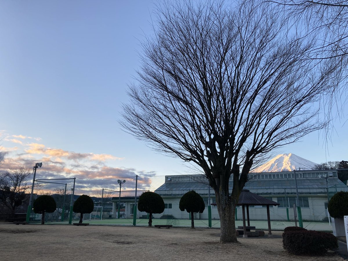 1月19日富士山from富士吉田市 マイナス9℃の朝 ピリピリします ＃富士吉田 ＃フジサンノフモト ＃富士山 ＃みずほ公園