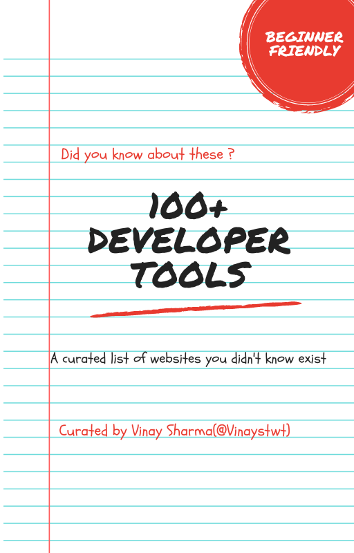 🚨Attention🚨

LAST DAY to Get this book for FREE

100+ Developer tools:
→100+ tools 
→Useful for Programmers, Designers, Startups
→Used by 1100+ Peoples

To get your Copy
→Drop a "👋 " 
→Retweet the Tweet

Make sure you are following me so that I can dm you Book