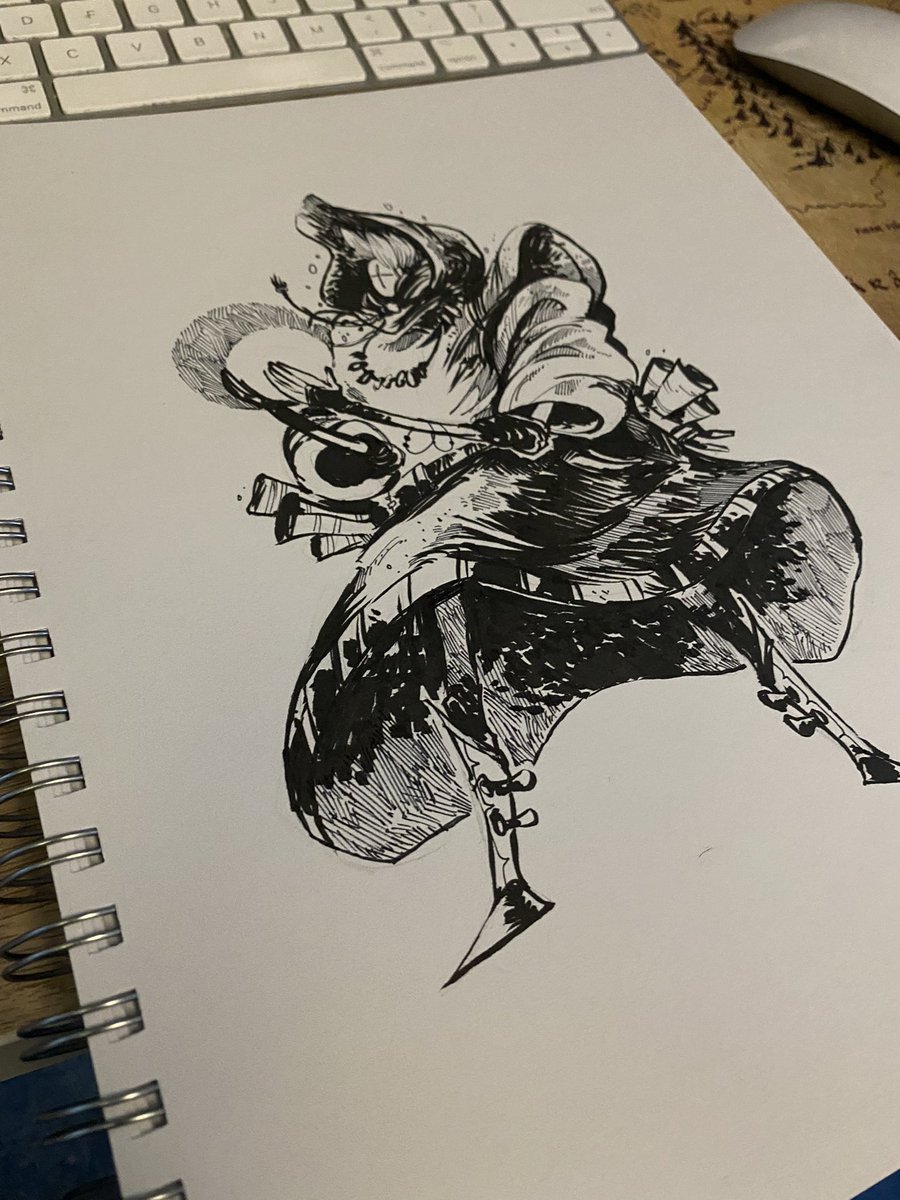 d20plusmodifier's tweet photo. Back on my brush pen https://t.co/bR1tA7QKEP
