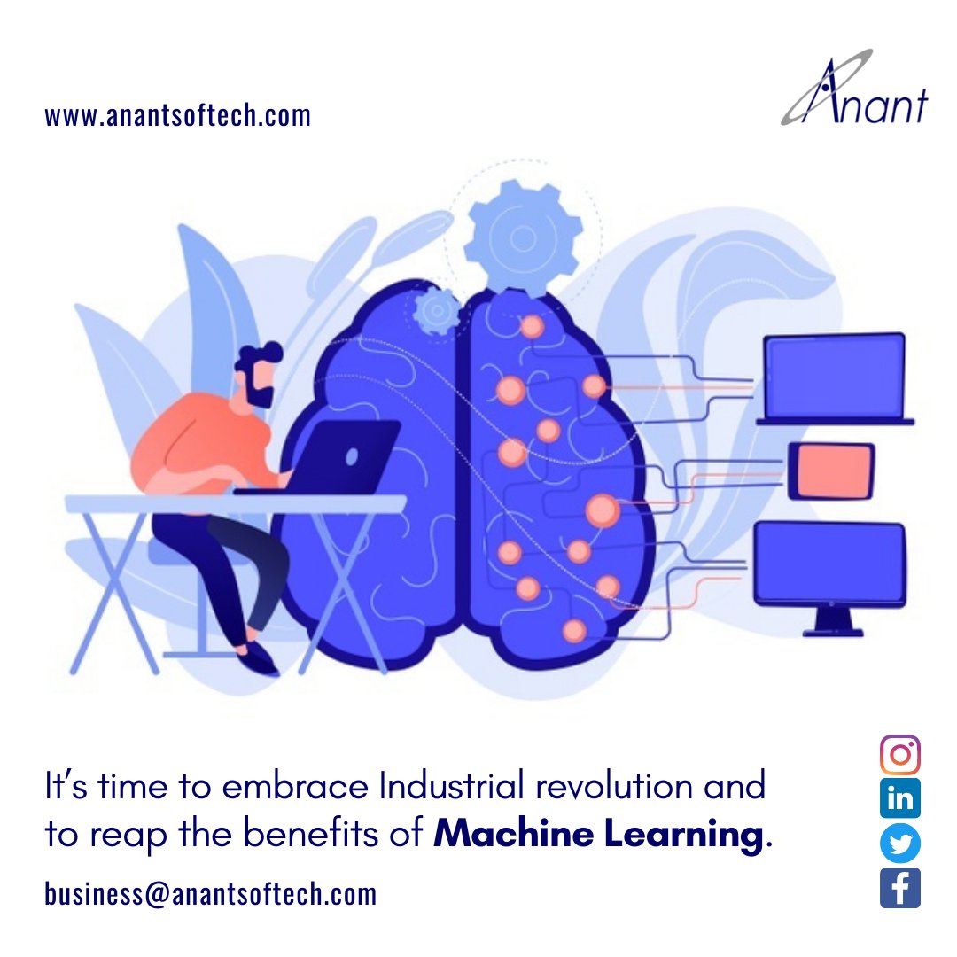 AnantSofttech's tweet image. It’s time to embrace Industrial revolution and reap the benefits of Machine Learning. 
.
.
.
#AnantSofttech #AIML #MachineLearning #SoftwareDevelopment #AI #artificialintelligence #Anant
