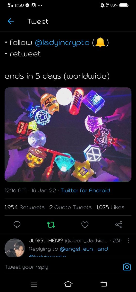 kaye9399's tweet photo. @angel_eun_ @ladyincrypto Done😊 https://t.co/gVod98GD7l