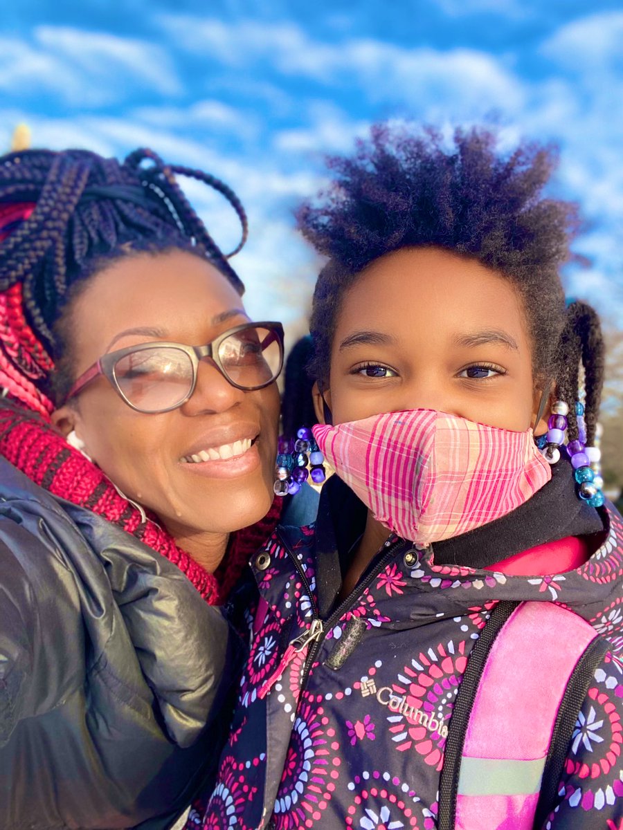 amen. we rise before the sun, i have plenty quiet time to my Self, and my 8-year-old is the best person to create the day with. my commute is literally walking her to the bus stop and back to my zen home office.

give thanks for life. even with winter wind tears. #AgeOfEleven