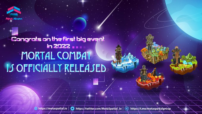 PriyaTalari's tweet image. The long wait is over, Congratulations to @MetaSpatial_io on the grand release of #MortalCombat. 

#MetaSpatial  - is one of the very few blockchain projects with battle game play. $SPAT 🔥