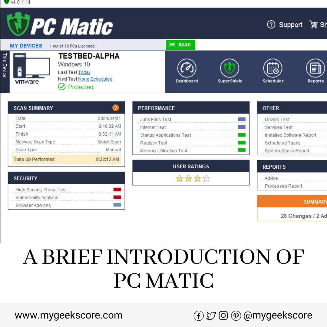 mygeekscore's tweet photo. A brief introduction of PC Matic
-
Read the full article on: https://t.co/O4DwMB2Yxz
-
#Software #PcMatic #threats #virus #hardware #Malware #spyware #ransomware #CyberAttack #updates #security #MyGeekScore https://t.co/9AvAjH2dvU