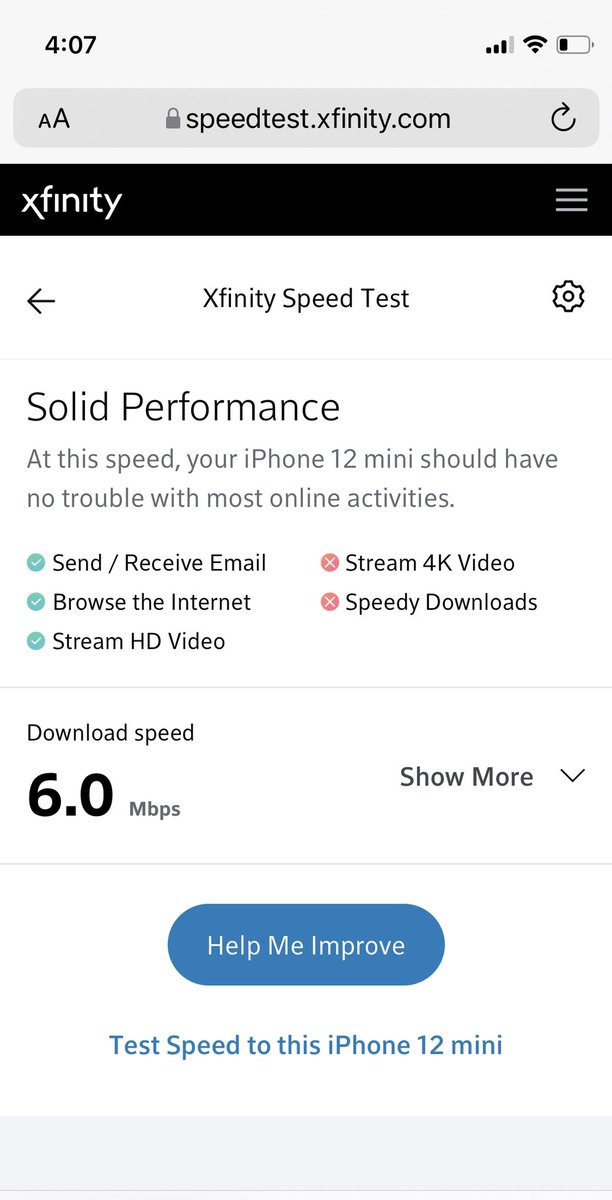 Back9Rally's tweet photo. @Xfinity @XfinitySupport supposed to be 300 plus, have spent hours troubleshooting and had someone come out to the house. Can’t get another appointment until Friday… #CustomerService https://t.co/6z624djgYA