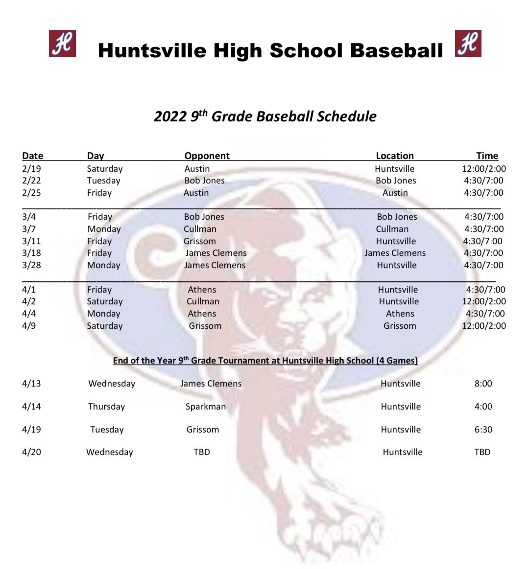 Huntsville Baseball tweet media