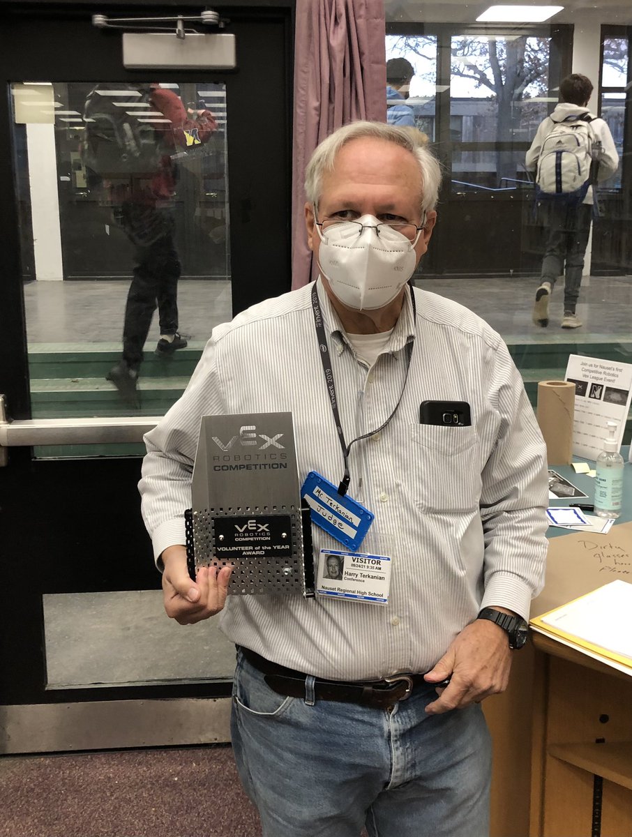 Congrats to Harry Terkanian. Our Vex Robotics volunteer of the year