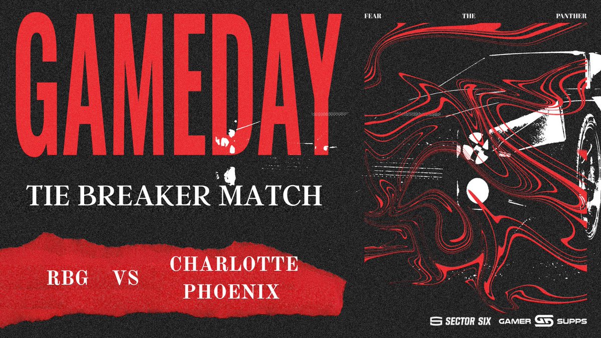RBG_Esports's tweet photo. [RBG RL]

TIME TO BREAK THE TIE 😤

We face off against @CLTPhoenixGG in the tie breaker match, winner takes the closed qual seeding for the next regional!

Watch it here: https://t.co/AKCzf1uzax

#FearThePanther #RBGRL https://t.co/mgjLq5ouaB
