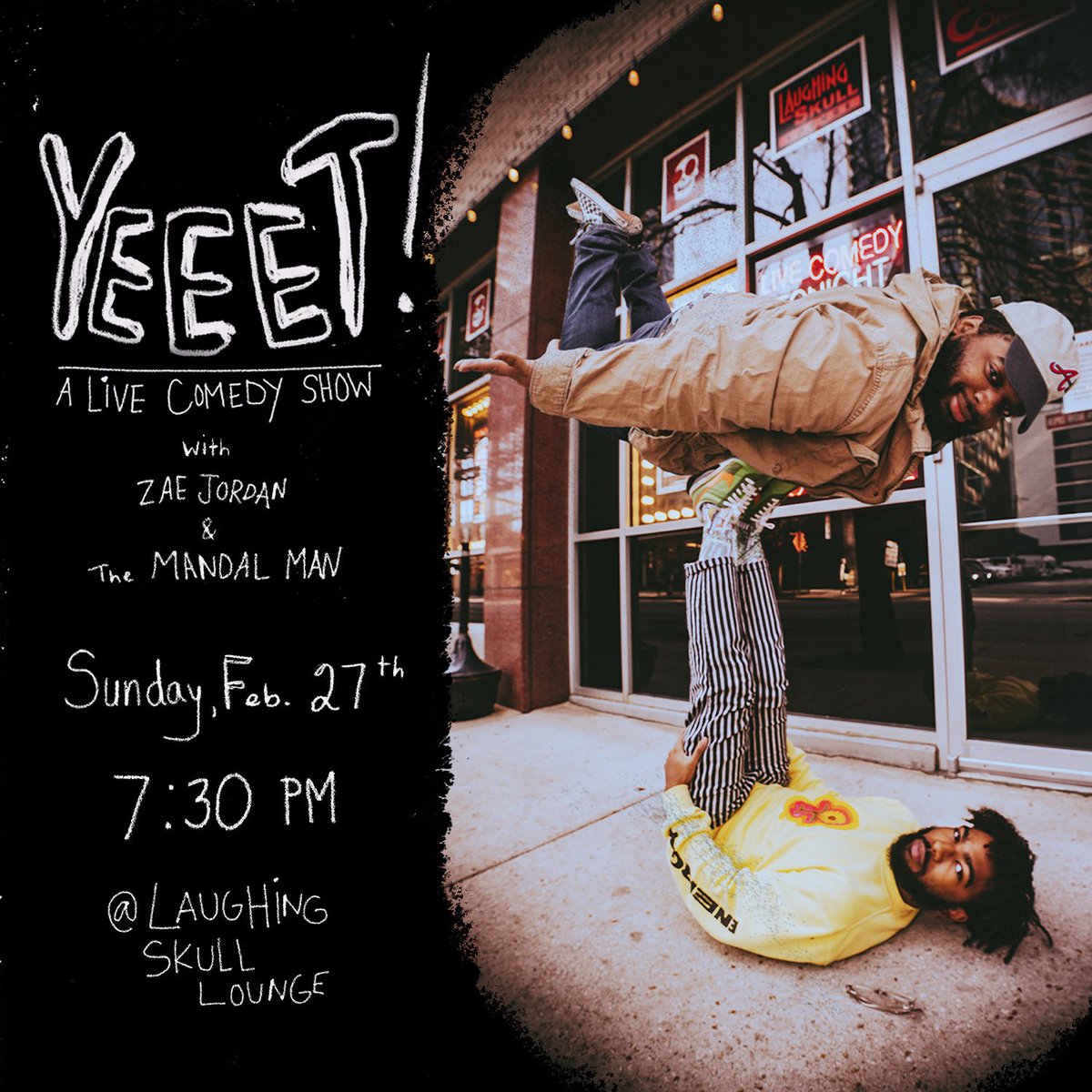 ZaeJordan's tweet photo. ATLANTA‼️ There’s a live comedy show called YEEET! Coming Feb. 27th. Niggas getting weird. Tickets: https://t.co/kDkSXmy8yW https://t.co/bs6O8LGtTa