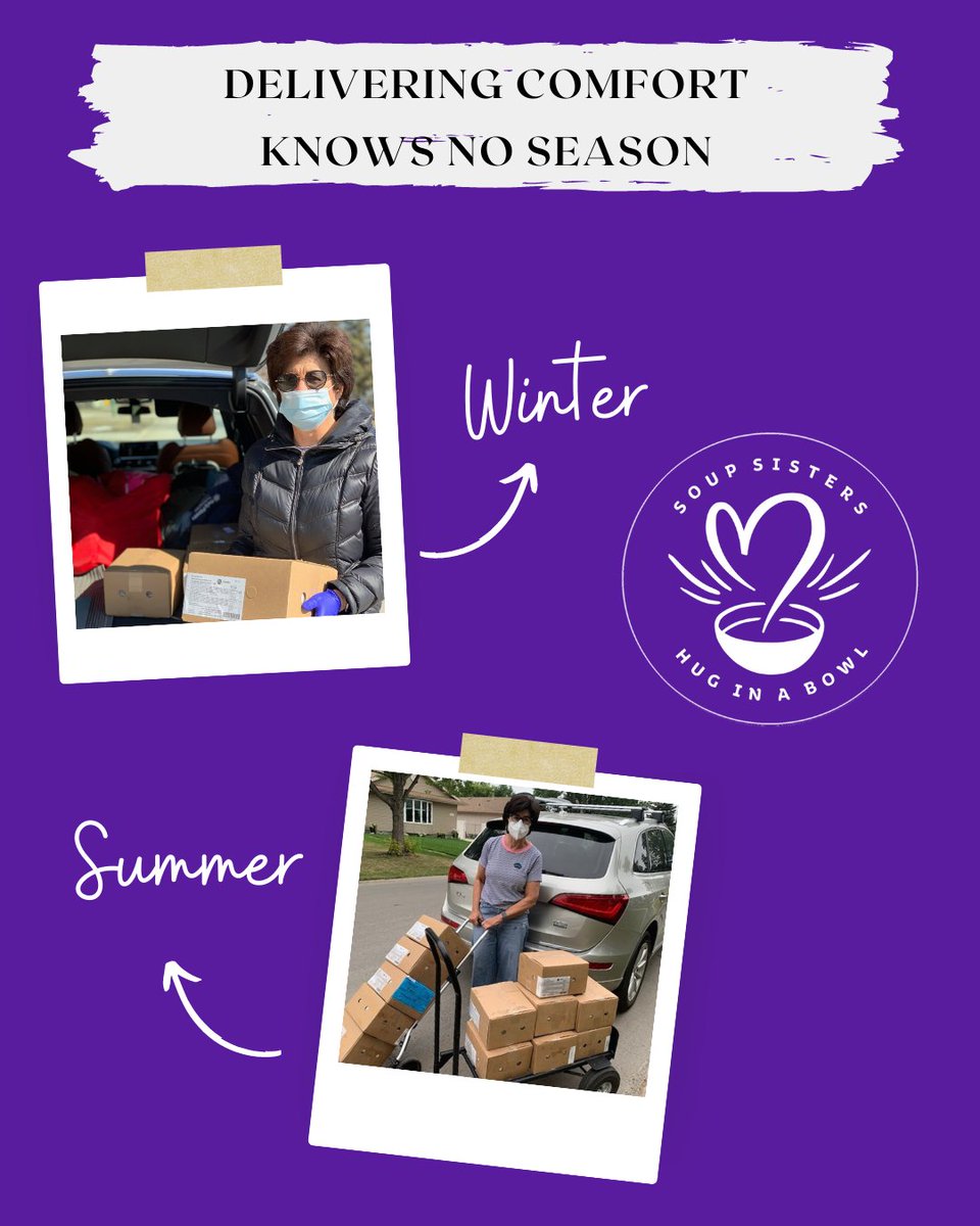 Soup Sisters (@soup_sisters) on Twitter photo Souper volunteer Harriet delivers comforting & nourishing soup each month of the year to our friends <a href="/willowplace1/">Willow Place Inc.</a> #ywg.
Winter, Spring, Summer or Fall..
#hugsinabowl #soupitforward #simplekindness Souper volunteer Harriet delivers comforting & nourishing soup each month of the year to our friends <a href="/willowplace1/">Willow Place Inc.</a> #ywg.
Winter, Spring, Summer or Fall..
#hugsinabowl #soupitforward #simplekindness