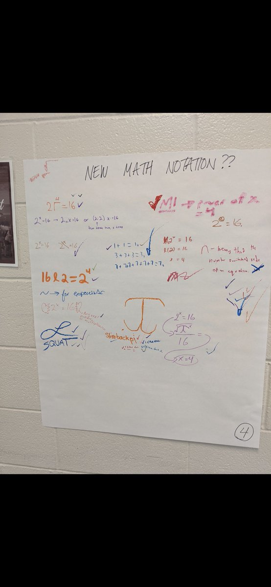SmillieMath's tweet photo. @MrsSheehanMath Here's a picture of what they came up with. It was a fun activity. Before the pandemic wiped my brain of everything I ever did in person teaching🤯 https://t.co/S2hv31LTwr