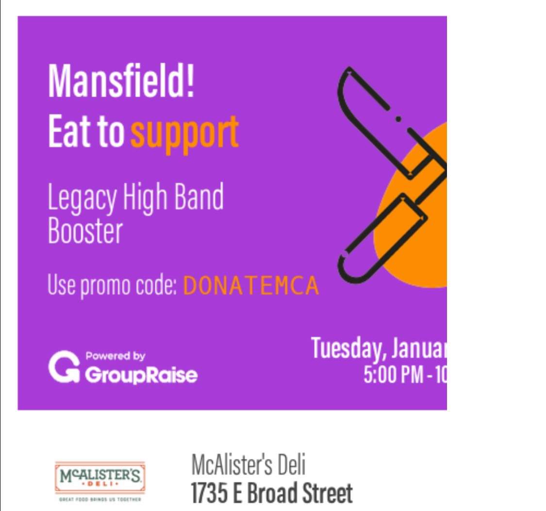 MrJeremyFerman's tweet photo. Hit up McAlister's deli for dinner tonight! Support @BroncoBandLHS https://t.co/XC5KSXqeuI