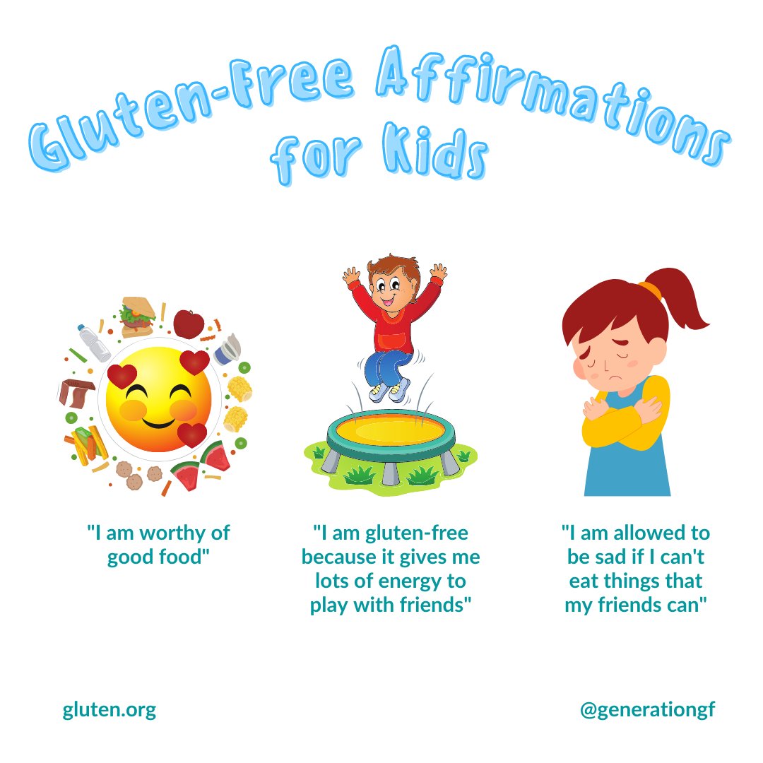 GenerationGF's tweet photo. 🥰 Helping your child understand and express their emotions can be helpful when coming to terms with a gluten-related disorder. 

❓ What #glutenfree affirmation does your child need to hear? https://t.co/ojKa5FUuy0