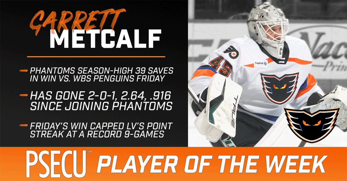 LVPhantoms's tweet photo. Garrett Metcalf is our PSECU Player of the Week! https://t.co/1OEMECJdwx