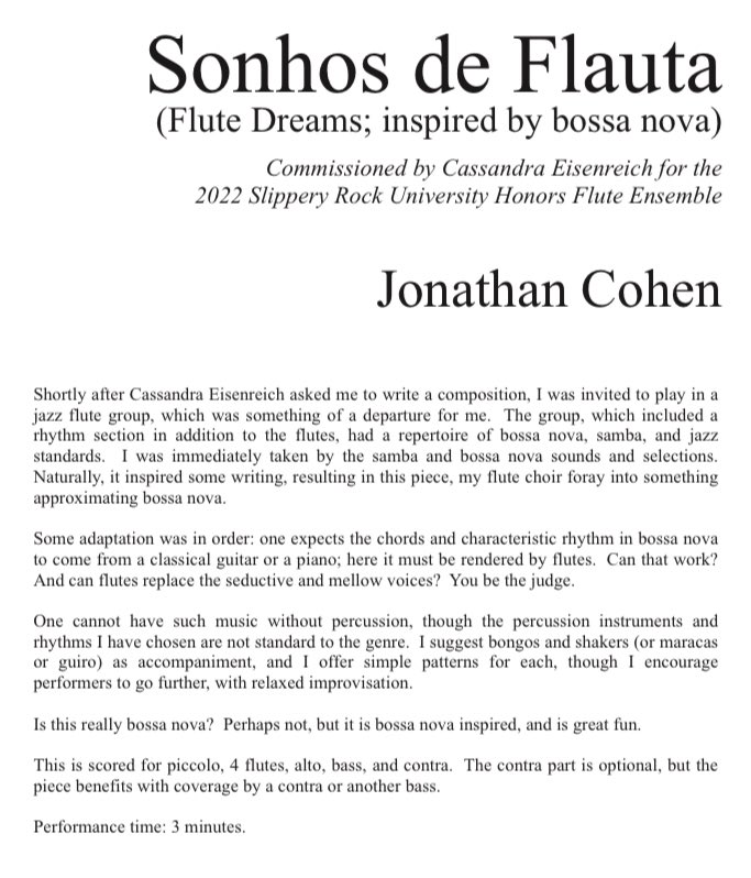 SRU_FluteStudio's tweet photo. Hey flutes friends… the new piece by Jonathan Cohen is here! 😍 🎶

#SRU2022HFE #flutedreams https://t.co/32m5IU3XYT