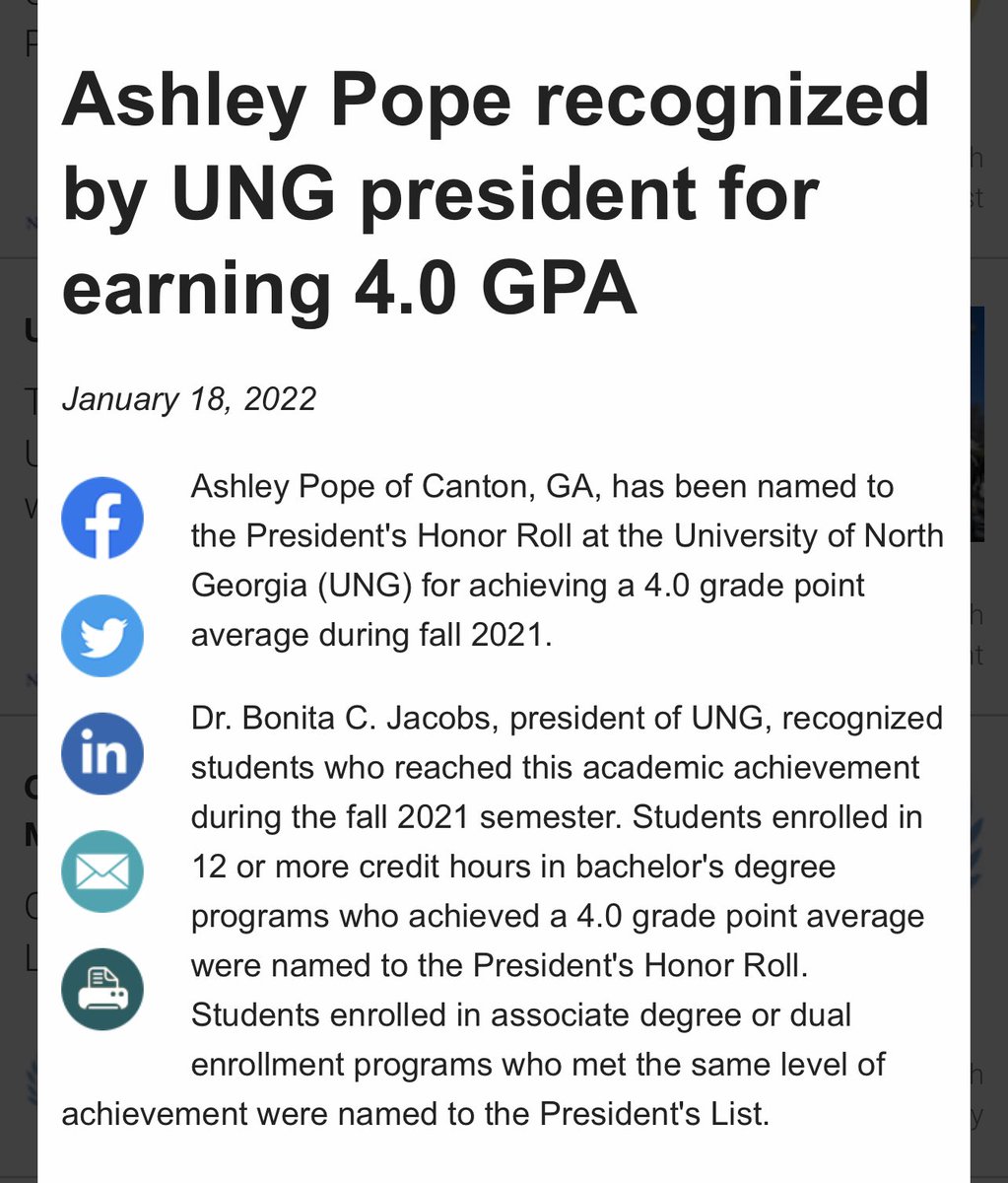 Honored to make the presidents list!!