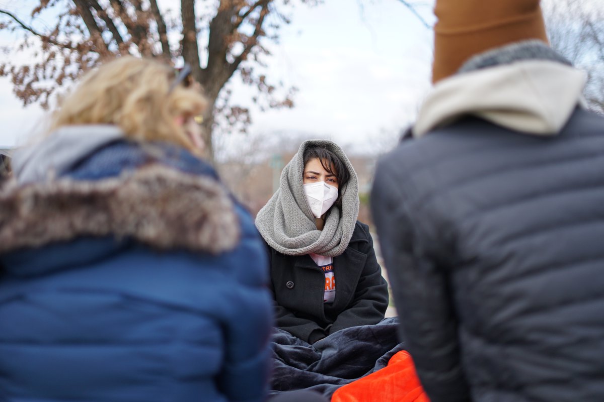 LetsUnpac's tweet photo. Joseline, age 27 and on her second hunger strike, got arrested and took her #HungerStrike4Democracy to jail because she believes that our democracy should work for all of us, no matter who you are or what your political beliefs are.
#FreedomToVote #FreedomToVoteJohnLewisAct https://t.co/JC6quNxrVd