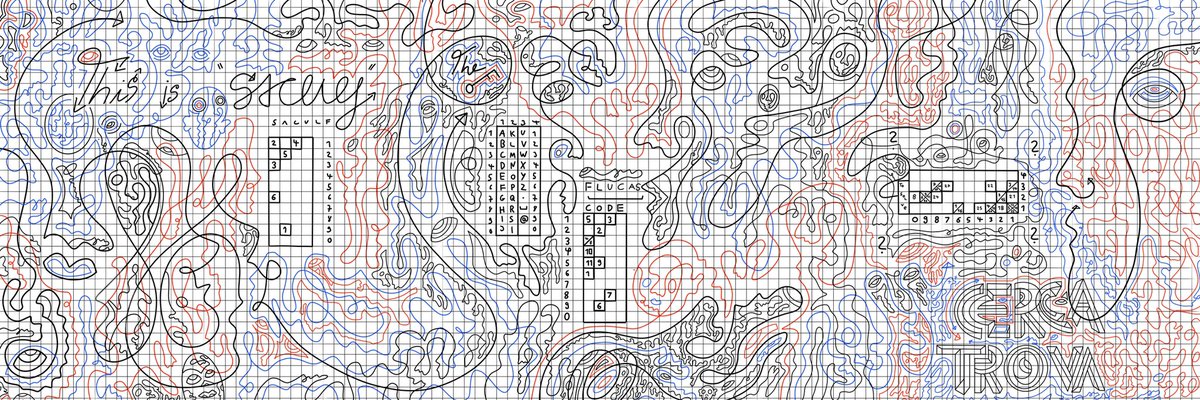 flucasart's tweet photo. This is „Saculf“ (2,40m x 0,8m)
it’s an artwork, it’s an NFT, and it has an encrypted message.
Yes… you can screenshot it, but you won’t own it.
Only the one who can solve this art-cryptex first will be the owner of the original physical print and the affiliated NFT.
#art #nft https://t.co/nVtw4fyQv0