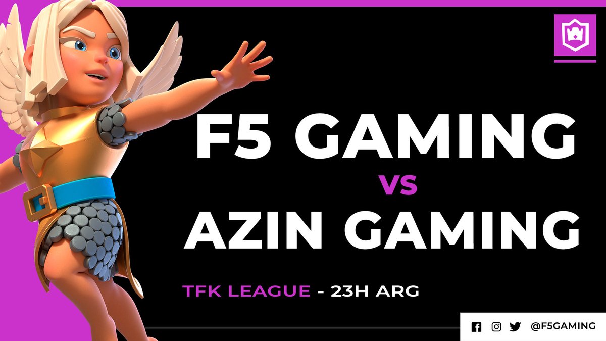 F5Gaming__'s tweet photo. ⚔ | ¡MATCH DAY!

Hoy por la noche, nuestro chicos jugarán la primera jornada dentro de la TFK, y demostrarán los colores del equipo!

🏆| @LeagueTFK
🆚| @AzinGaming
⏰| 20:00🇲🇽/ 23:00🇦🇷
 
#GoF5⚡ #CR #ClashRoyale https://t.co/sgOH1nkqyt