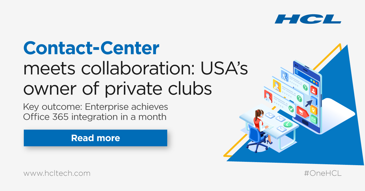 hcltech's tweet photo. Learn how HCL helped the USA’s largest owner and operator of private clubs achieve a single omnichannel queue, enabling cross-channel reporting from a single location, reducing effort and improving accuracy. https://t.co/7X4mK3h2NU #FluidCC #HCLCloudSmart https://t.co/Ygwq7japkt