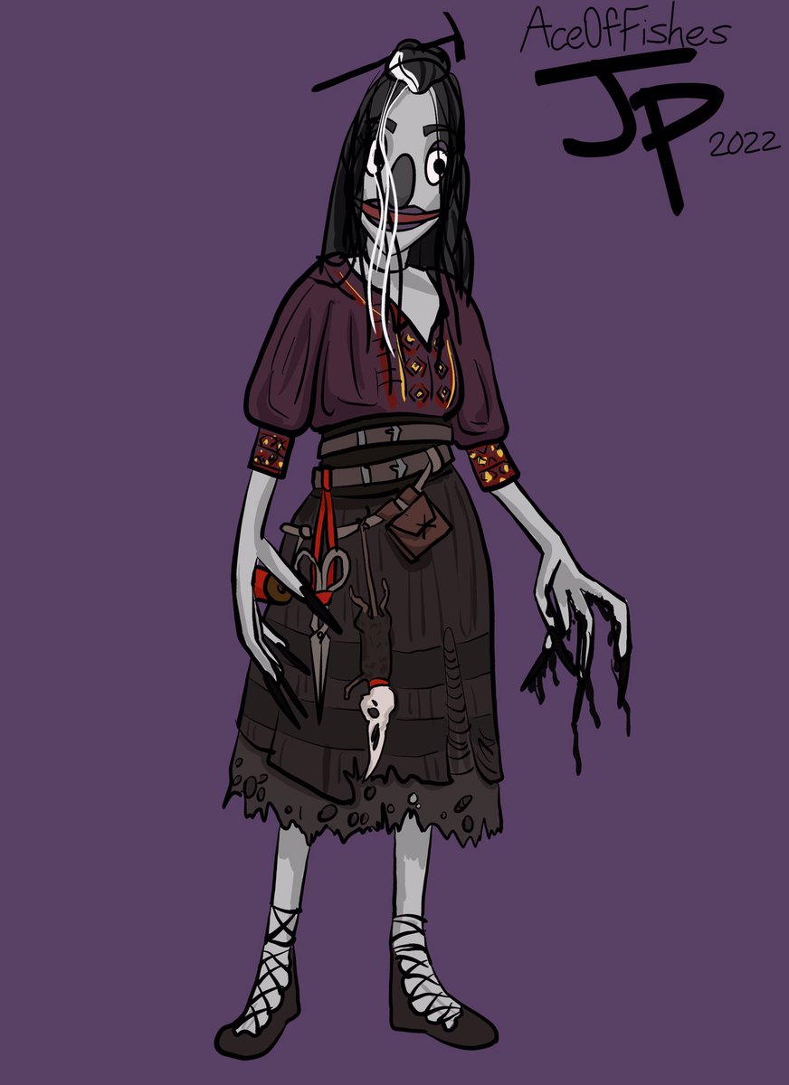 AceOfFishes's tweet photo. Laudna muppet style. Based on the official art
#criticalrole #criticalrolefanart https://t.co/4mEDel1j6Y