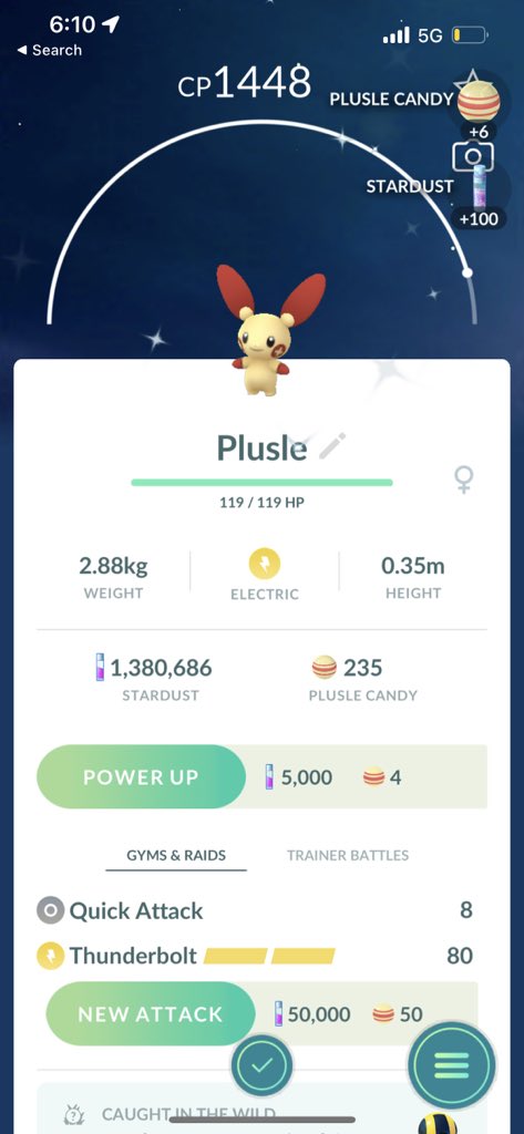 LCPogo2's tweet photo. RT in ten seconds for shiny plusle energy✨ #ShinyPokemon #shiny #ShinyCheck #shinyplusle #pogo #pokemongo https://t.co/nFKzgCIBGe