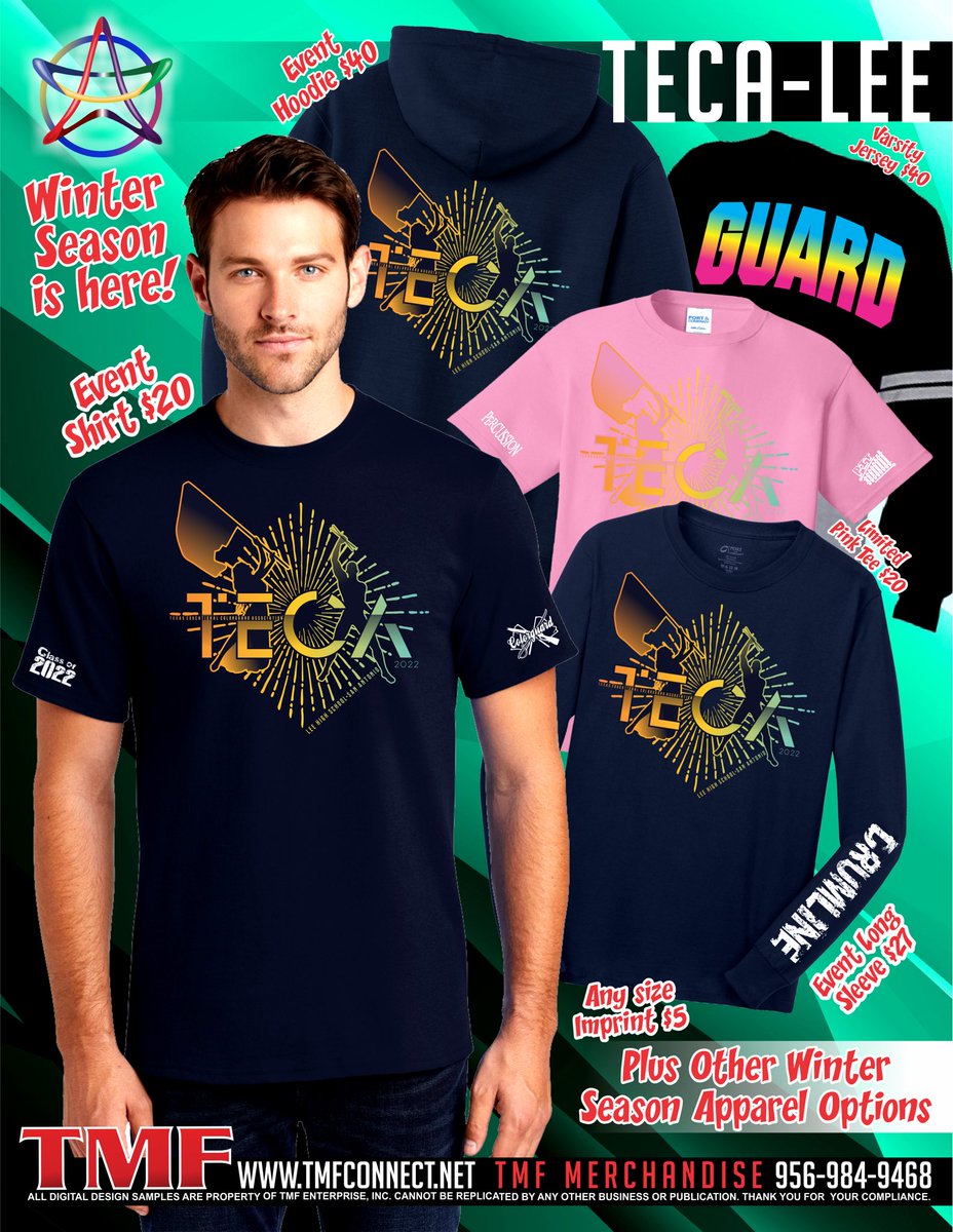 TECA_Texas's tweet photo. 4 days until we kickoff our 2022 Season @ LEE HS

Don’t Forget To Buy Event Merchandise!

#TECA2022 https://t.co/oVvgoxKqhs
