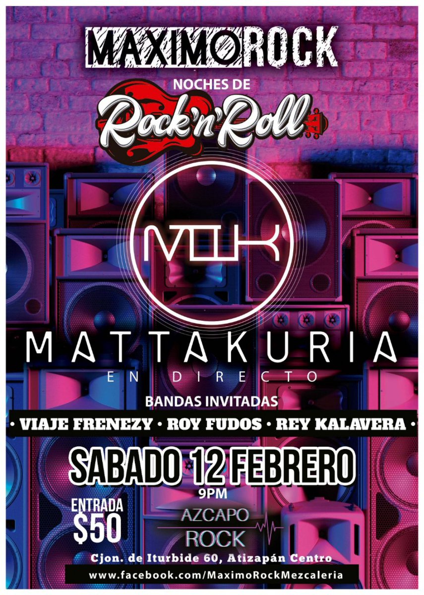 mattakuria's tweet photo. Muchas gracias @azcaporock por apoyarnos en esta serie de presentaciones con la que estamos iniciando nuestro camino a Colombia, estén pendientes en las fechas y lugares.
 #tlalnepantla #mexico #naucalpan #cdmx #n #atizapan #estadodemexico #edomex #lasarboledas https://t.co/D9bMZbem6q