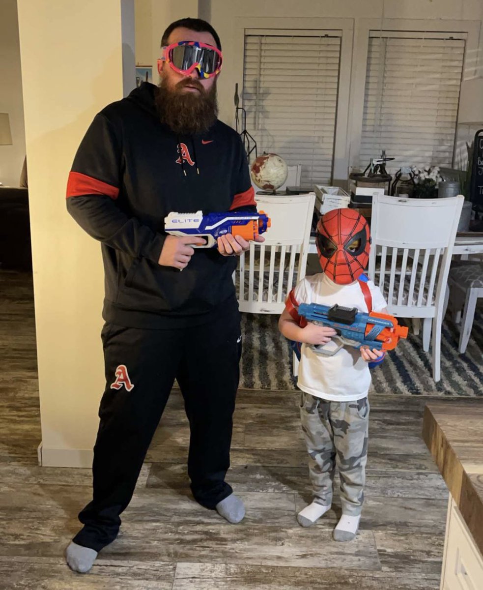 Pirate ⚾️ had a solid day on the diamond 🏴‍☠️🏴‍☠️🏴‍☠️ Also, got home just in time for Nerf Wars w/ the little homie. <a href="/argriffis12/">Aaryn Griffis</a>