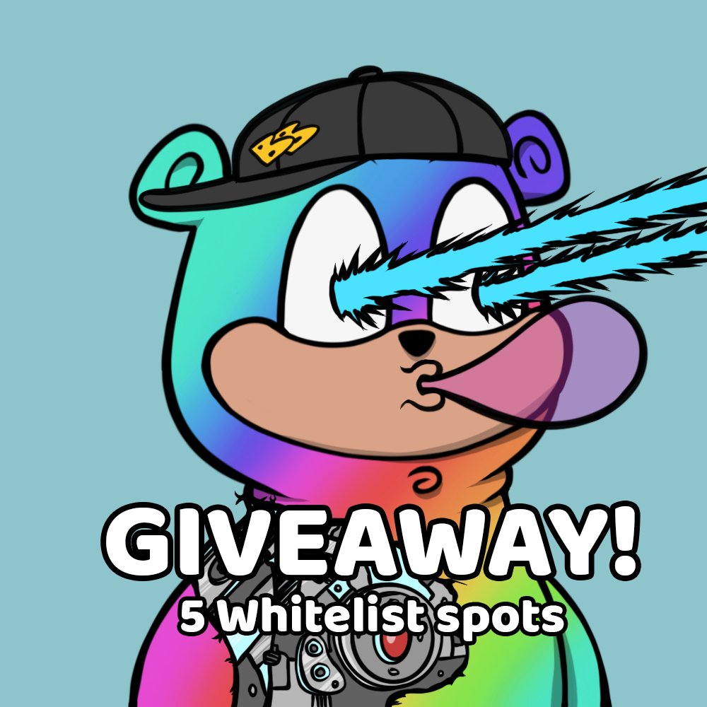 We are giving away 5 WHITELIST spots. Avoid the gas wars and be guaranteed mints.

To Enter:
1️⃣ Like + Retweet
2️⃣ Follow us on Twitter
3️⃣ Join our Discord discord.gg/mRQstZKwvQ
4️⃣ Tag 3 friends

#nftcollectors #nftart #NFT #NFTCommunity #NFTgaming #boldbearsnft #metaverse