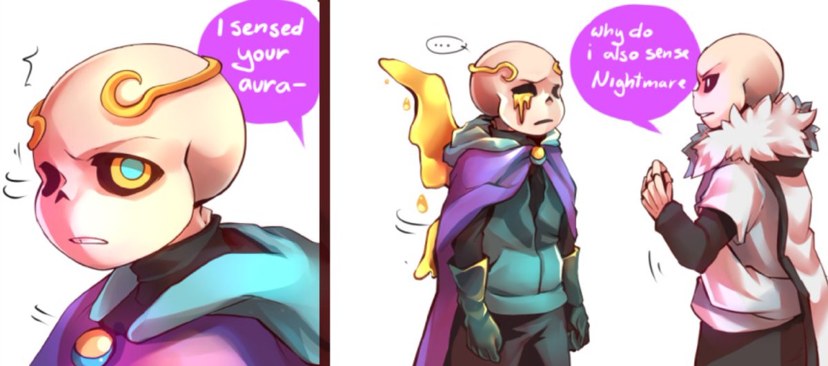 Muskka_mu's tweet photo. When Dream merged with Nightmare, they share all their memories UwU and they now release both positive and negative aura. 
Thank you to Sku for helping me figuring out the outfit of merged NightDream https://t.co/nkGBUUVdcc