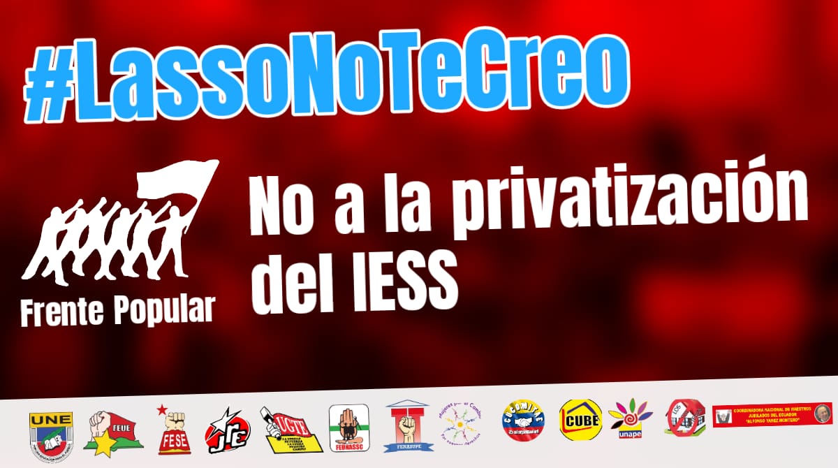 JRE_Ecuador's tweet photo. El #IESS no esta quebrado, al IESS le deben plata los empresarios evasores y el gobierno antipopular.
#LassoNoTeCreo #GuillermoLasso #Ecuador #LassoMentiroso https://t.co/877ctshNL9