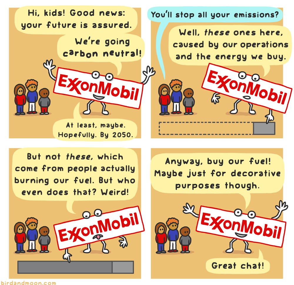 RosemaryMosco's tweet image. Today, ExxonMobil announced that they're going carbon neutral. Here's what it means.
For more on fossil fuel greenwashing, see Green et al. 2021 (tandfonline.com/doi/abs/10.108…). Thanks @paashamahdavi and @leahstokes!