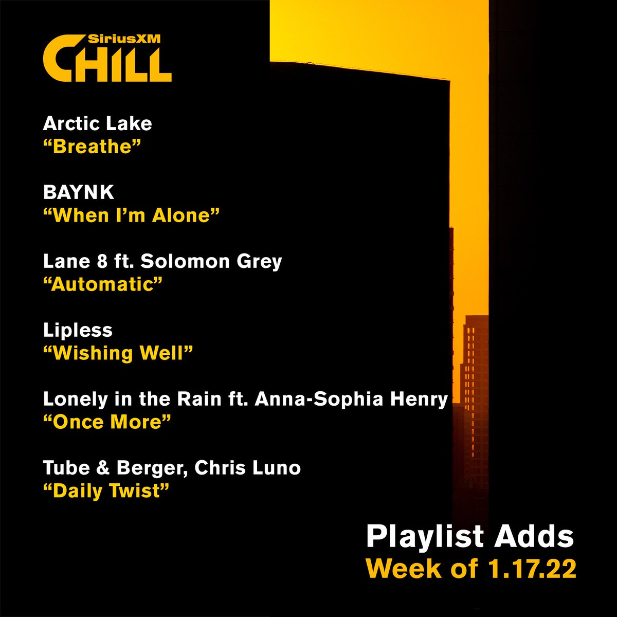 Freshly chilled this week 😎 <a href="/SIRIUSXM/">SiriusXM</a>